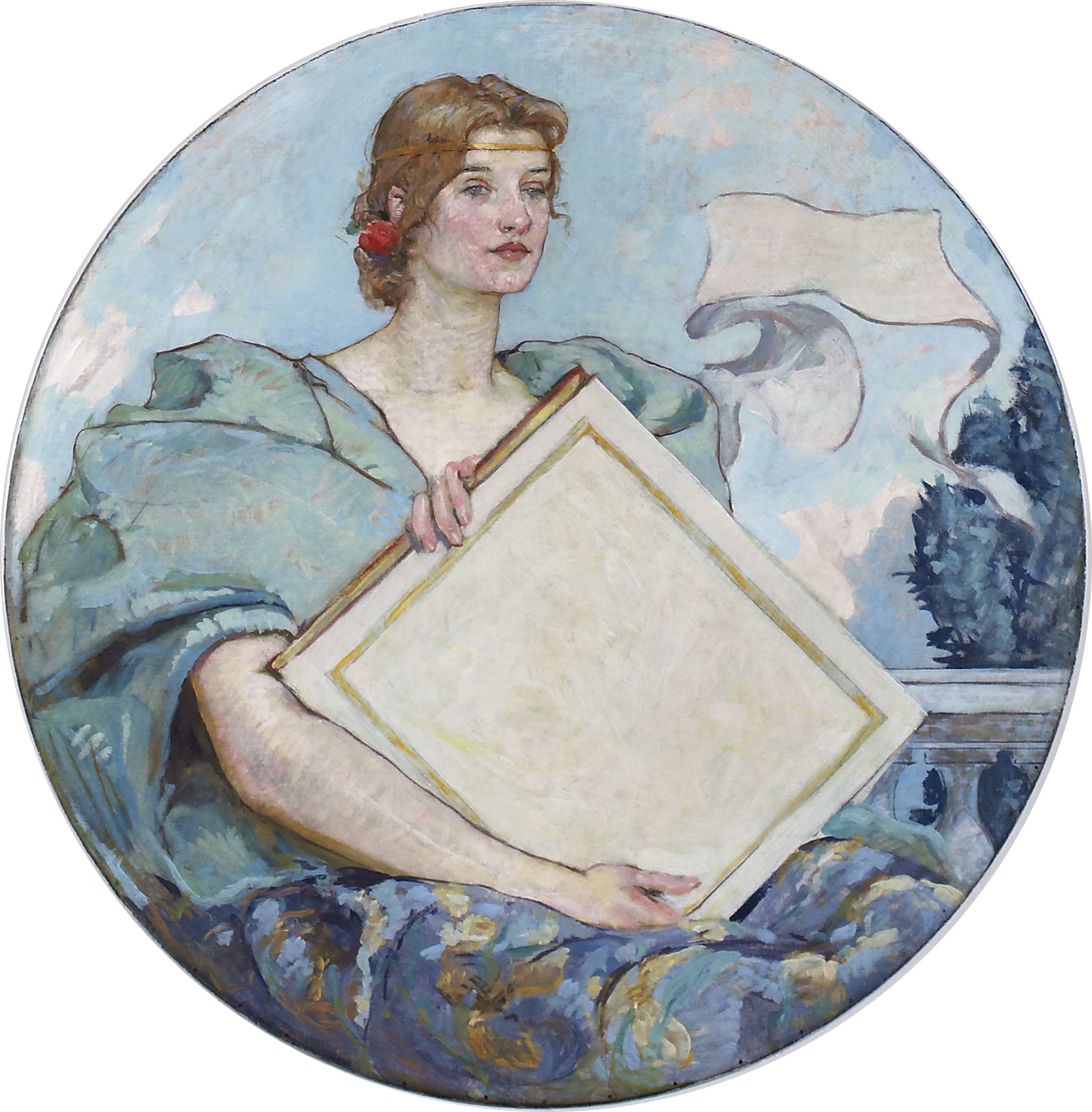 Kunskapen porträtterades av Robert Lewis Reid som en kvinna.